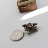 Sterling Silver Paddle Steam Boat Charm Pendant Vintage c1970