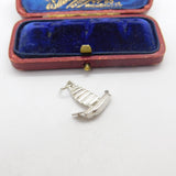 Sterling Silver Chinese Junk Ship Charm Pendant Vintage c1970
