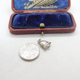 Sterling Silver Ringing Bell Charm Pendant Vintage c1970