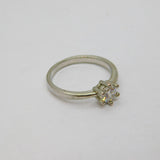 Sterling Silver Round Spinel Solitaire Engagement Ring Modern c1990 Size M