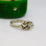 Sterling Silver Double Infinity Knot Twisted Band Ring Vintage c1970 Size L 1/2