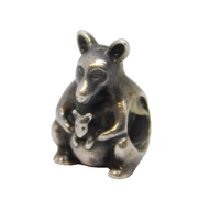 Sterling Silver Kangaroo Charm Pendant Vintage c1970