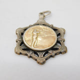 Edwardian Sterling Silver Shooting Fob Medal Antique 1907 Birmingham