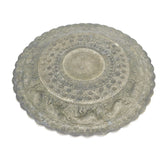 19th Century Ceylonese White Metal Animal Pattern Dish Antique c1880s