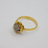Spanish Gold On Sterling Silver 7 Stone Spinel Dress Ring Modern c1990 Size R
