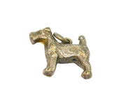 Sterling Silver Terrier Dog Charm Pendant Vintage c1970s