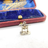 Sterling Silver Saddle on a Rack Charm Pendant Vintage c1970
