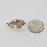 Sterling Silver Lion Form Leo Horoscope Symbol Charm Pendant Vintage c1970s
