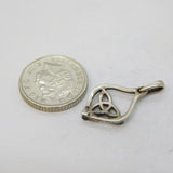 Sterling Silver Arts & Crafts Brass Set Celtic Charm Pendant Vintage c1970s