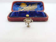 Sterling Silver Football Trophy Charm Pendant Vintage c1970