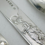 George Adams Victorian Sterling Silver 'Canova' Pattern Christening Set Antique