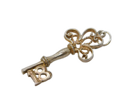 Sterling Silver 18th Birthday Key Charm Pendant Vintage c1970s