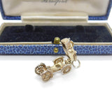 Sterling Silver Traditional Motor Car Opening Charm Pendant Vintage c1970
