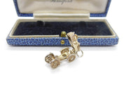 Sterling Silver Traditional Motor Car Opening Charm Pendant Vintage c1970