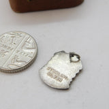Sterling Silver Enamel Welsh Dragon Wales Charm Pendant Vintage c1970