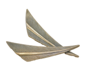 Aksel Holmsen Norwegian Sterling Silver Abstract Wing Form Brooch Vintage