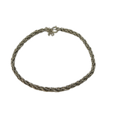 Sterling Silver Rope Chain Bracelet Vintage c1970 18cm Length