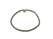 Sterling Silver Rope Chain Bracelet Vintage c1970 18cm Length