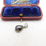 Sterling Silver Drop Gem Charm Pendant Vintage c1970