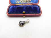 Sterling Silver Drop Gem Charm Pendant Vintage c1970