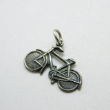 Sterling Silver Bicycle Charm Pendant Vintage c1970