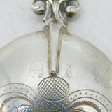 19th Century Large Dutch Sterling Silver Marriage Spoon Antique c1860s