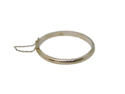 Sterling Silver Floral Pattern Childs Christening Bangle Bracelet Vintage