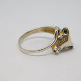 Sterling Silver Novelty Pig Wrap-around Band Ring Vintage c1970 Size P