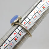 Sterling Silver Cabochon Blue Lace Agate Studio Dress Ring Vintage c1970 Size K