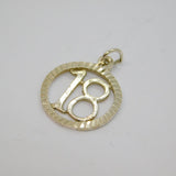Sterling Silver 18th Birthday Round Charm Or Pendant Modern c1990s