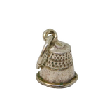 Sterling Silver Thimble Charm Pendant Vintage c1970