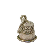 Sterling Silver Thimble Charm Pendant Vintage c1970