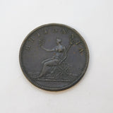 George III Copper Half Penny Coin Antique 1807 Very Fine Condition