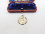 Sterling Silver St Christopher Travel Saint Charm Pendant Vintage c1970