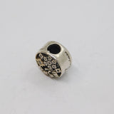 Sterling Silver "Merry Christmas" CZ Set Charm Bead Vintage c2000