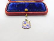 Sterling Silver and Enamel Windemere Travel Shield Charm Pendant Vintage c1970