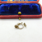 Sterling Silver Bugle Hunting Horn Trumpet Charm Pendant Vintage c1970