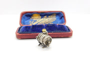 Sterling Silver Beer Barrel Charm Pendant Vintage c1970