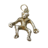 Sterling Silver Monkey Charm Pendant Vintage c1970s