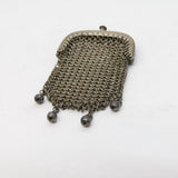 19th Century Sterling Silver Small Chatelaine Coin Purse Antique c1880s