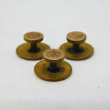 19th Century Set of Gold Fronted Gilt Metal Dress Studs Antique c1880s