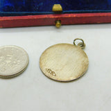 Sterling Silver St Christopher Bordered Charm Pendant Vintage c1970