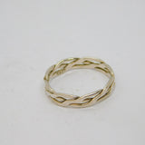 Sterling Silver Flat Braid Style Band Dress Ring Vintage c1970 Size L