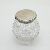 Victorian Sterling Silver & Cut Glass Ink Pot Antique 1894 London