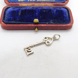 Sterling Silver 21st Birthday Key Charm Pendant Vintage c1970