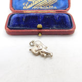 Sterling Silver Cherub with Lute Charm Pendant Vintage c1970
