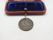 Copper William IV Farthing Coin Charm Pendant Antique 1831 Georgian