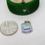 Sterling Silver Enamel Weymouth Charm Pendant Vintage c1970