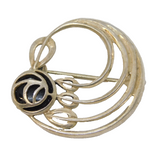 Sterling Silver Enamel Rennie Mackintosh Style Brooch Pin Vintage c1970s