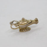 Sterling Silver Opening Lamp With Blue Enamel Genie Charm Pendant Vintage c1970s
